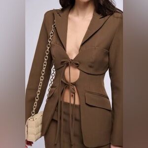 Tie-Front Tailored Women's Blazer size XL NWOT